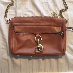 Tan mini Rebecca Minkoff crossbody